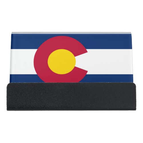 Card Holder with flag of Colorado State USA