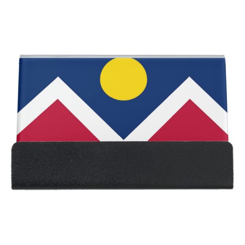 Card Holder with flag of Denver City USA