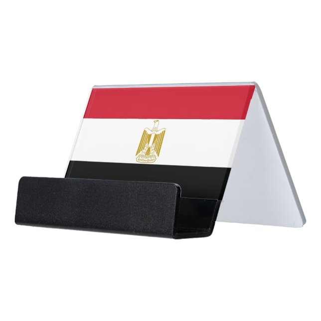 Card Holder with flag of Egypt (Angled Front)