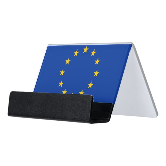 Card Holder with flag of European Union (Angled Front)