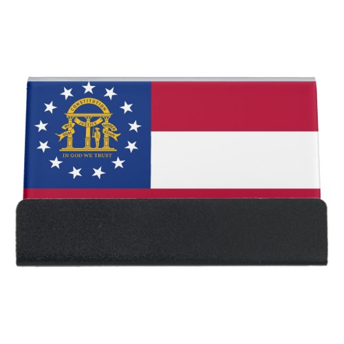 Card Holder with flag of Georgia State USA