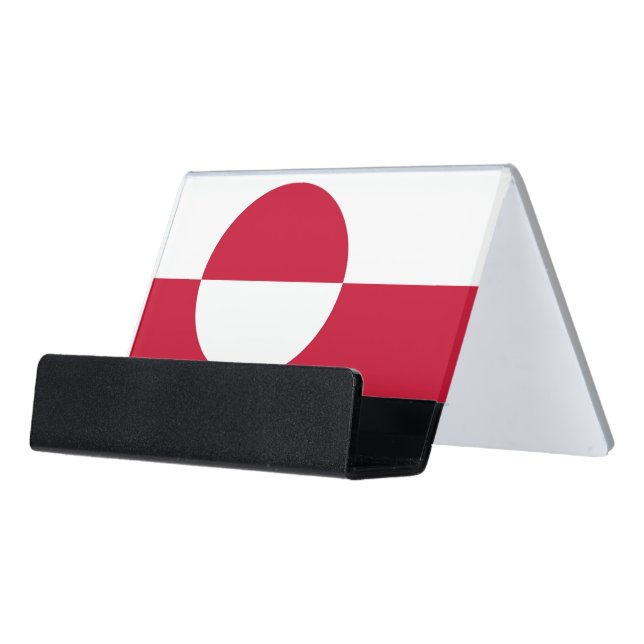 Card Holder with flag of Greenland (Angled Front)