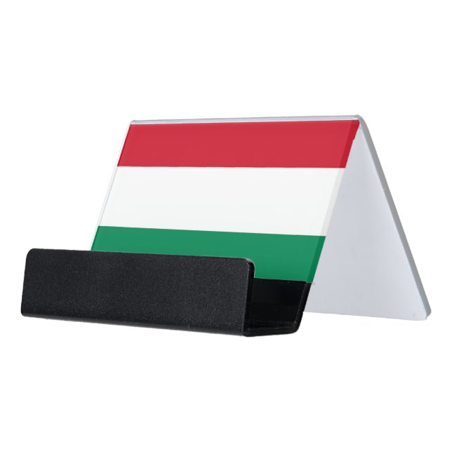 Card Holder with flag of Hungary (Angled Front)