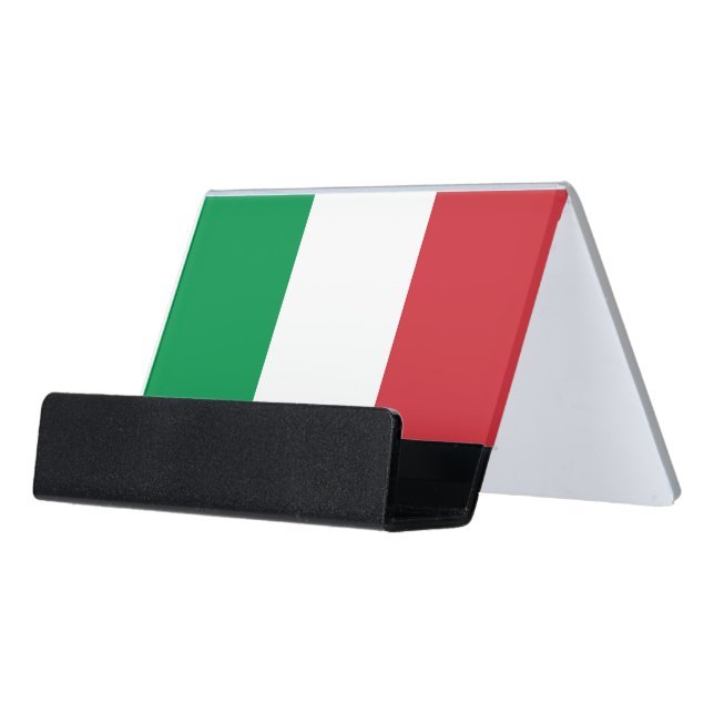 Card Holder with flag of Italy (Angled Front)