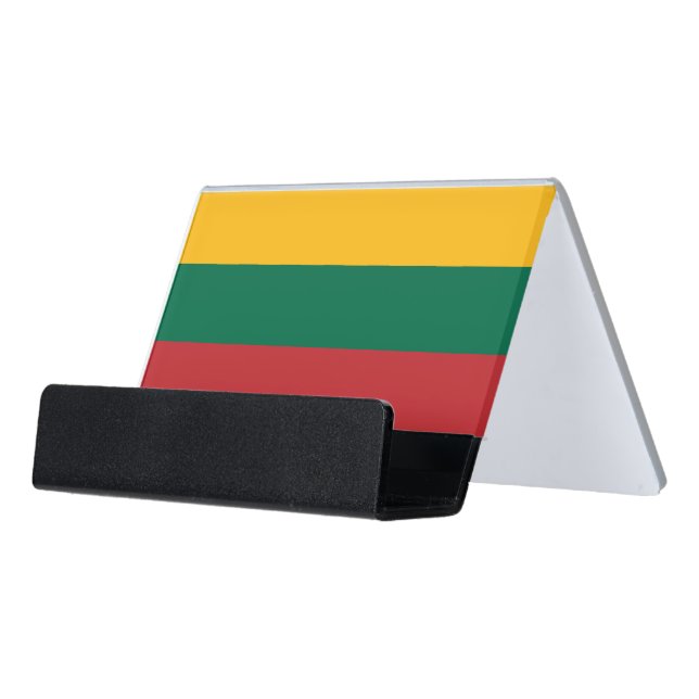 Card Holder with flag of Lithuania (Angled Front)