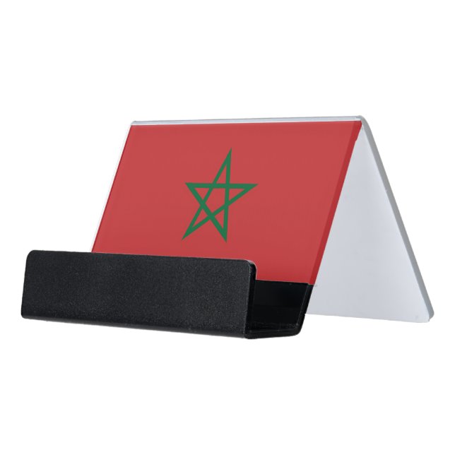 Card Holder with flag of Morocco (Angled Front)