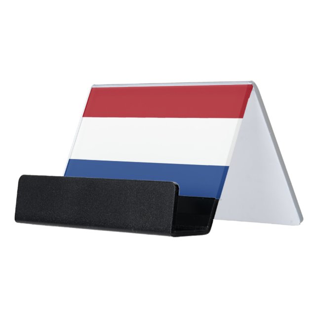 Card Holder with flag of Netherlands (Angled Front)