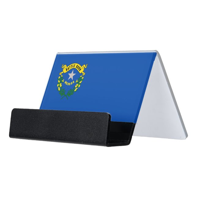 Card Holder with flag of Nevada State, USA (Angled Front)