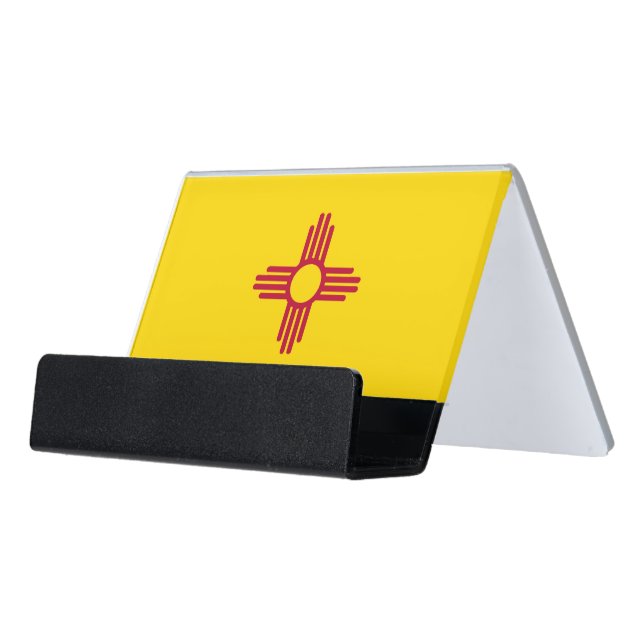 Card Holder with flag of New Mexico State, USA (Angled Front)