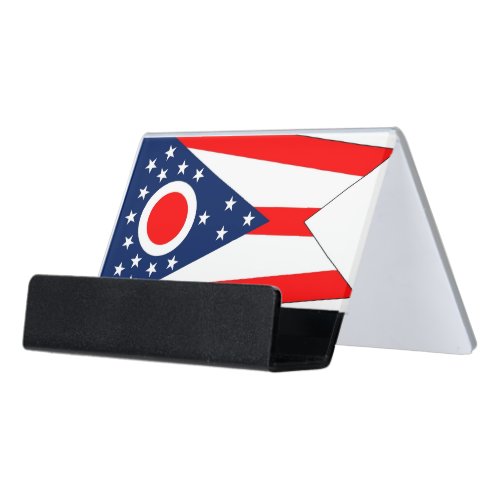 Card Holder with flag of Ohio State USA