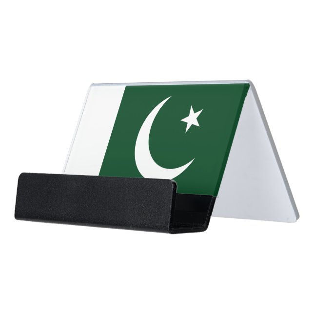 Card Holder with flag of Pakistan (Angled Front)