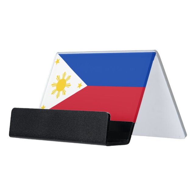 Card Holder with flag of Philippines (Angled Front)