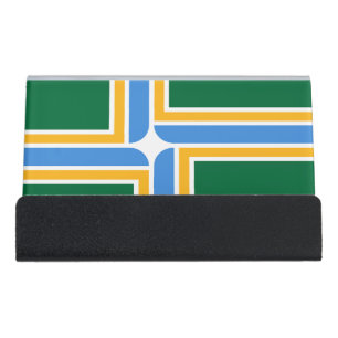 Card Holder with flag of Portland City, USA