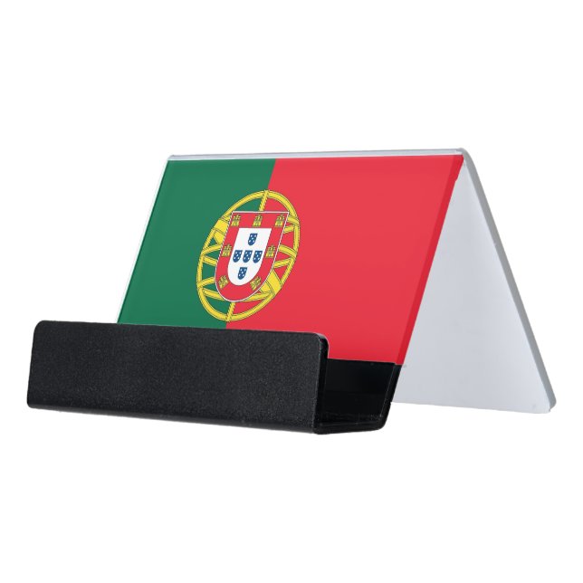Card Holder with flag of Portugal (Angled Front)