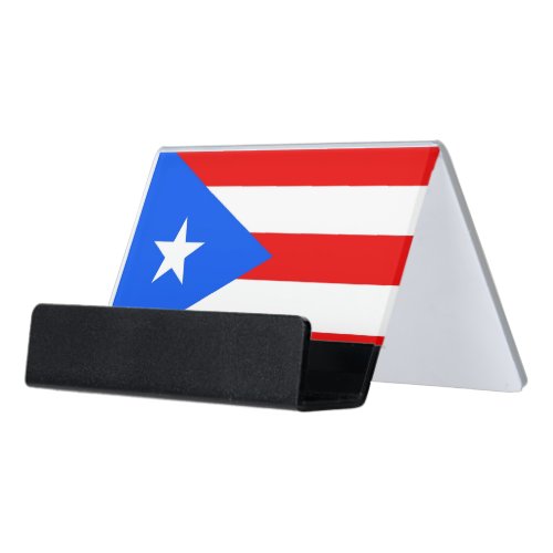 Card Holder with flag of Puerto Rico USA