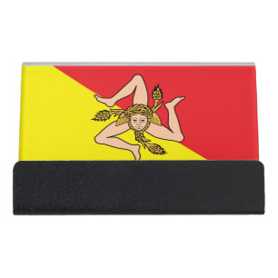 Card Holder with flag of Sicily, Italy