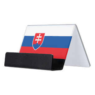 Card Holder with flag of Slovakia