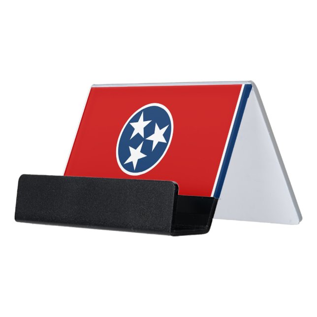 Card Holder with flag of Tennessee, USA (Angled Front)
