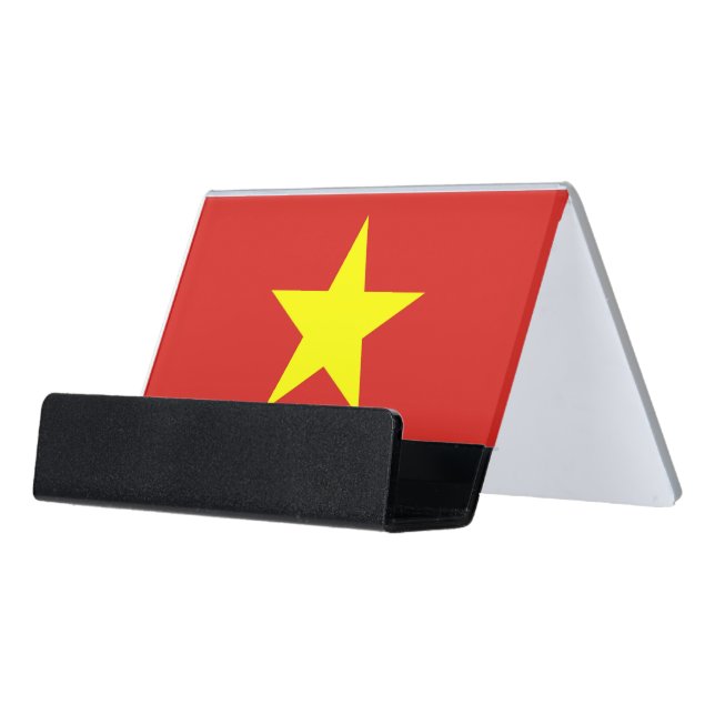 Card Holder with flag of Vietnam (Angled Front)