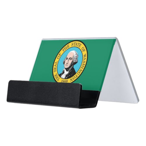 Card Holder with flag of Washington State USA