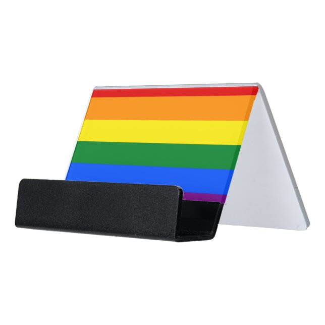 Card Holder with Pride flag of LGBT (Angled Front)