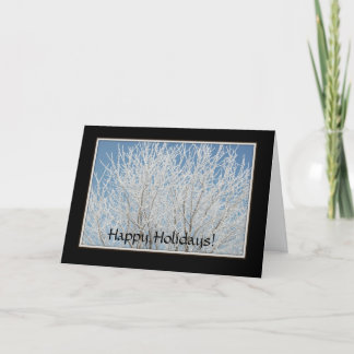 Card - Holiday: Lovely photo of frosted tree