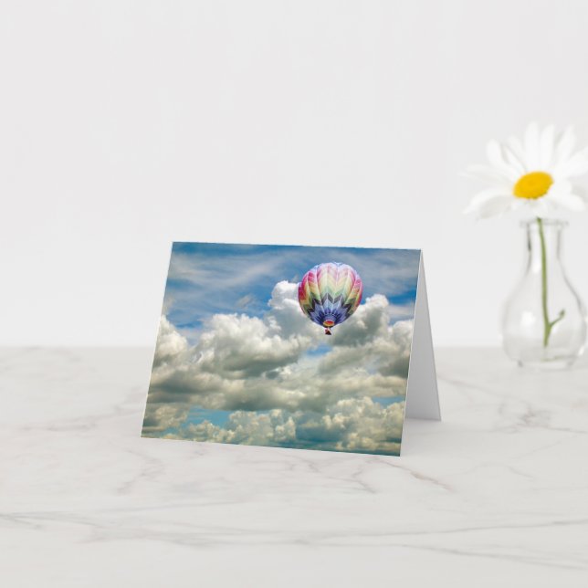 Card - Hot air balloon in flight (Small Plant)