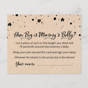 CARD How big is Mommy's Belly? Baby Shower Game