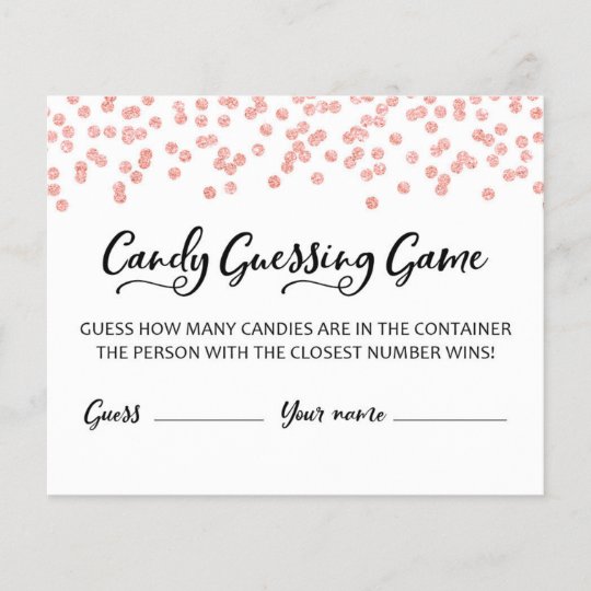 CARD How many Candies in the Jar Baby Shower Game | Zazzle.com