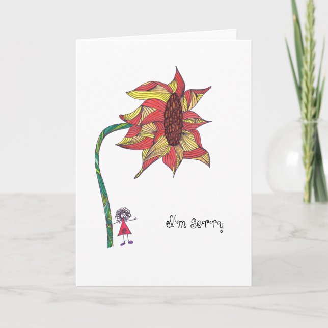Card - I'm sorry with sunflower (Front)