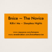 Card Insert (Back)