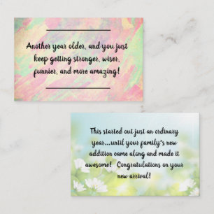 Card insert -Birthday Greetings!