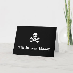 Card - "It's in yer blood!"