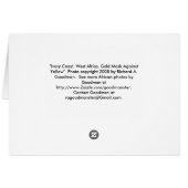Card IVORY COAST GOLD MASK, yellow background (Back Horizontal)