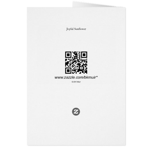 Card - Joyful Sunflower (Back)