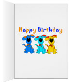 Card Kid's Boy Dogs Blue Yellow Red (Inside (Right))