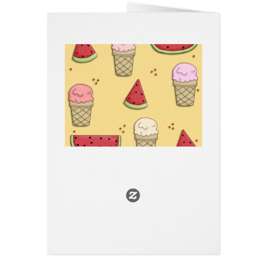 Card Kid's Ice Cream Watermelon (Back)