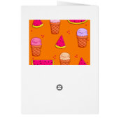 Card Kid's Ice Cream Watermelon Orange (Back)