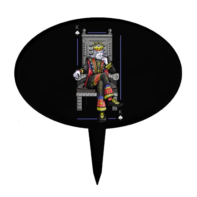 Card King Cake Topper (Front)