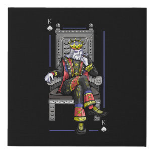Card King Faux Canvas Print