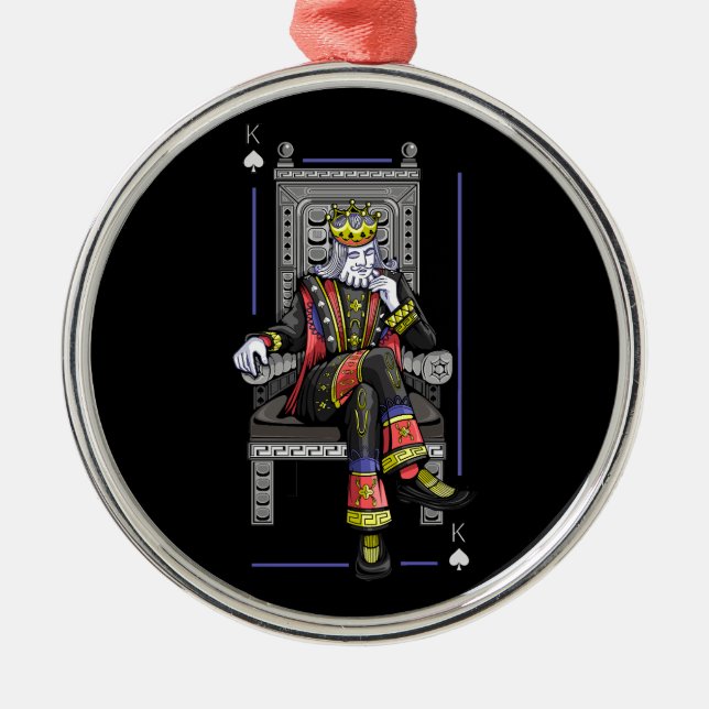 Card King Metal Ornament (Front)