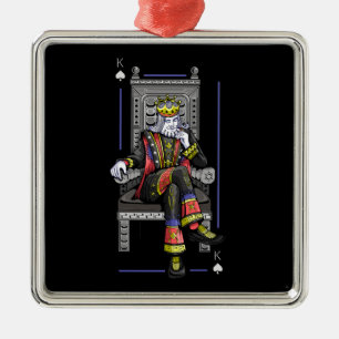Card King Metal Ornament