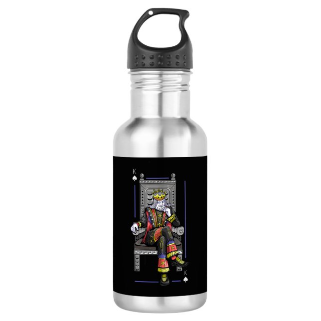 Card King Stainless Steel Water Bottle (Front)