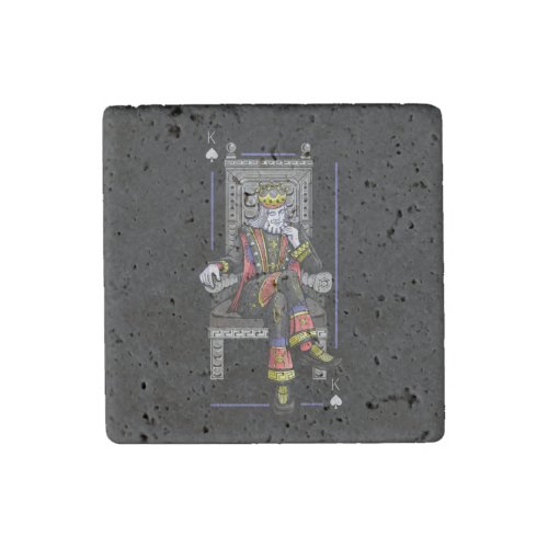 Card King Stone Magnet