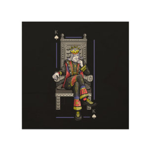 Card King Wood Wall Art
