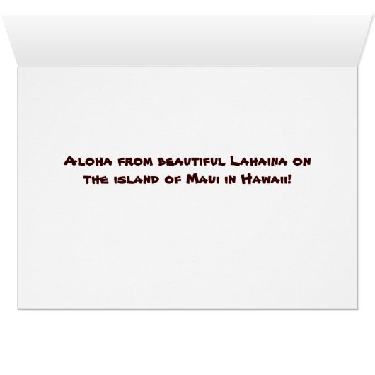 Card: Lahaina Sunset #1 (Inside Horizontal (Bottom))