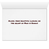 Card: Lahaina Sunset #1 Cards (Inside Horizontal (Bottom))