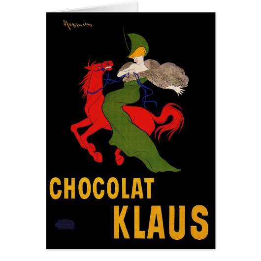 Card: Leonetto Cappiello - Chocolat Klaus Cards (Front)