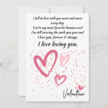 CARD LOVE FOR VALENTINE, I FALL IN LOVE WITH YOU