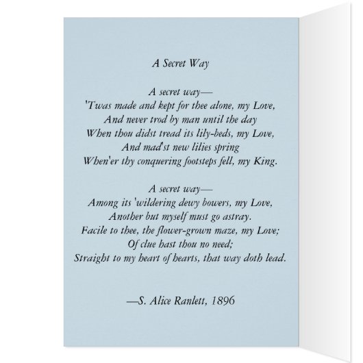 Card —love poem inside (Victorian, to a man) (Inside (Left))